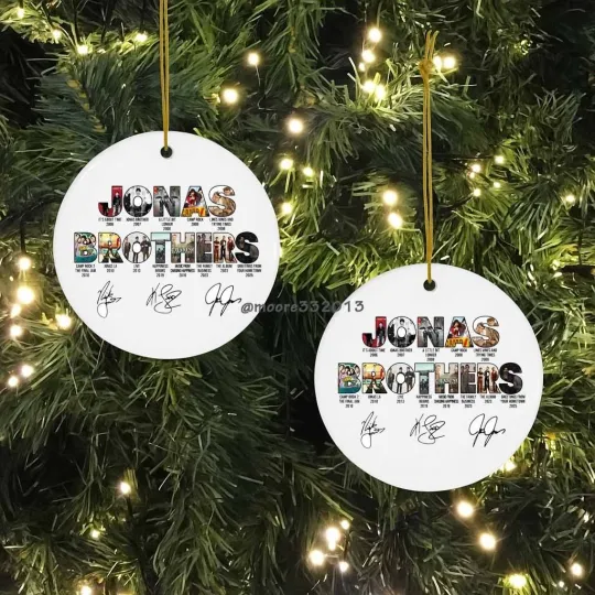 Discover Jonas Brothers 20th Anniversary Ornament, Christmas Tree Fan Gift Keepsake