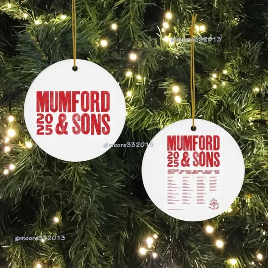 Mumford and Sons 2025 Tour Ornament Concert Keepsake Holiday Gift