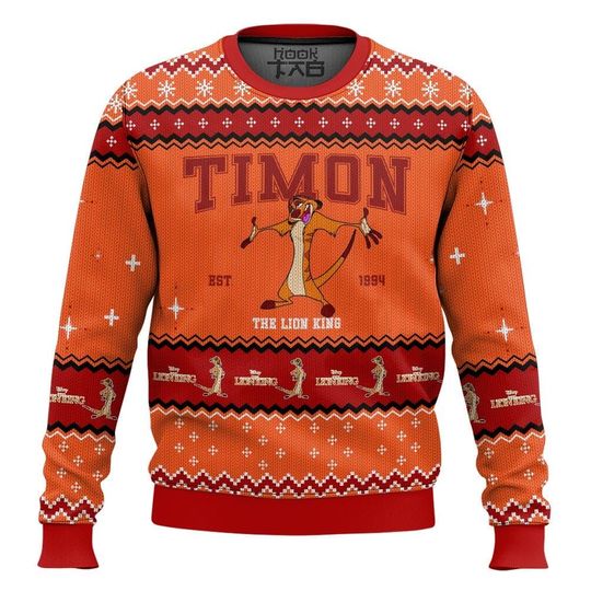 Christmas The Lion King Timon Pumpaa Pig Simba Ugly Sweater, Ugly Sweater Gift For Her Mother, Family Trip Xmas, Gift Her