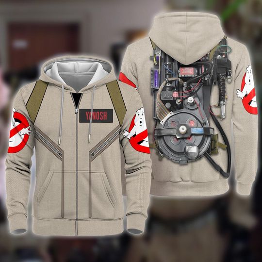 Ghostbusters Ray Stantz 3D Full Over Print Hoodie, Ghostbusters Cosplay Sweatshirt