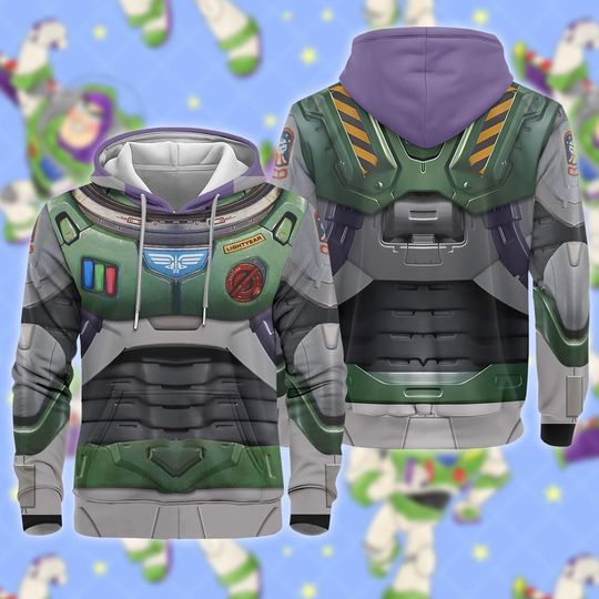 Buzz Lightyear 3D Full Over Print Hoodie, Buzz Lightyear Halloween Cosplay Sweatshirt