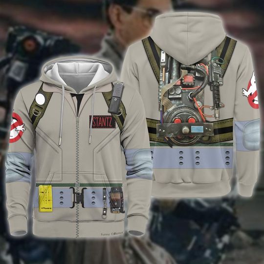 Ghostbusters Ray Stantz 3D Full Over Print Hoodie, Ghostbusters Cosplay Sweatshirt