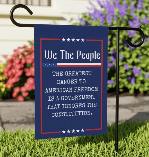 Discover We The People Flag Garden Flag with Thomas Jefferson Quote Patriotic Yard Sign