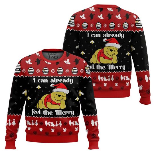 Disney I Can Already Feel The Merry Winnie-the-Pooh Ugly Sweater, Ugly Sweater Gift For Her Mother, Disneyland Family Trip