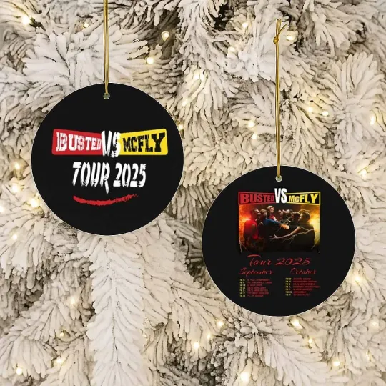 Discover McFly vs Busted Tour 2025 Ornament, Band Music Fan Christmas Tree Keepsake