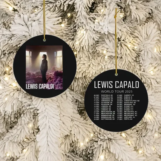 Lewis Capaldi Brit Pop World Tour 2025 Ornament – Concert Souvenir Holiday Gift
