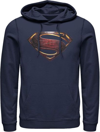 Men's Zack Snyder Justice League Superman Logo Pull Over Hoodie