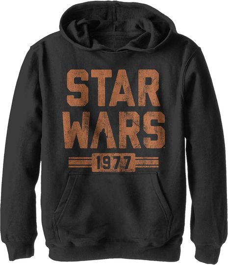 Discover Men's Star Wars Vader Striped Logo Pull Over Hoodie