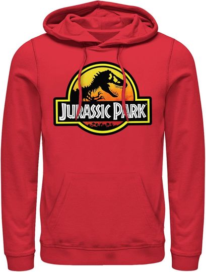Fifth Sun Jurassic Park Outlined Logo Mens Pullover Hoodie