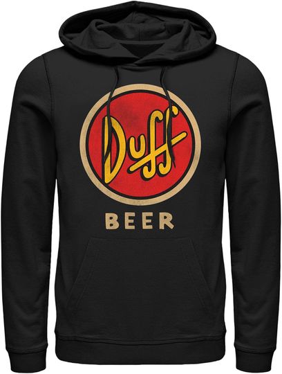Discover Fifth Sun Men's The Simpsons Duff Classic Beer Logo Pull Over Hoodie