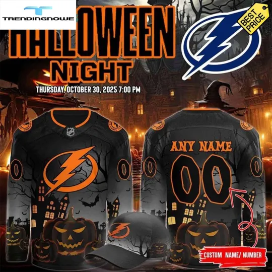 Discover Personalized Tampa Bay Lightning 2025 Halloween Night Hockey Shirt Fan Gear Gift