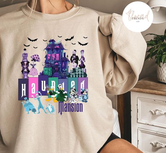Disney Haunted Mansion Sweatshirt, Haunted Mansion Map Sweatshirt, Disneyland Halloween Sweatshirt, Disney Trip Gift