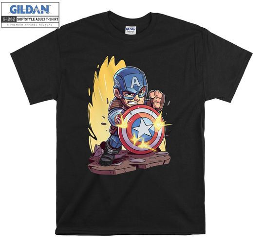 Discover Marvel Captain America Chibi Cute T-shirt