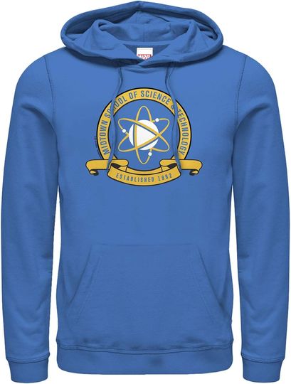 Men's Marvel Spider-Man: Homecoming Midtown School Logo Pull Over Hoodie - Royal Blue - Large