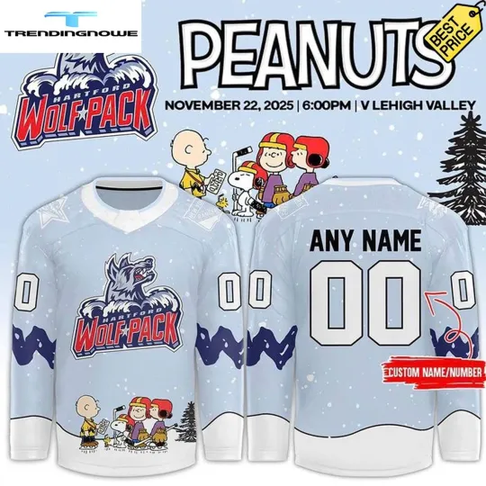 Discover Personalized Hartford Wolf Pack Pean.uts Night 2025 Hockey Shirt Hockey Apparel