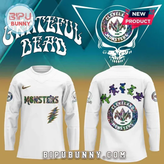 Discover Personalized Cleveland Monsters Grateful Dead Night Hockey Shirt Men's Fan Gear