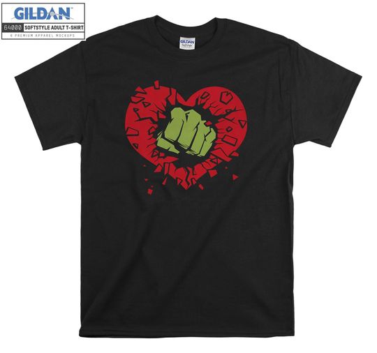 Discover Marvel Hulk Smash Heart T-shirt