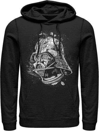 Discover Men's Star Wars Darth Vader Death Star Pull Over Hoodie