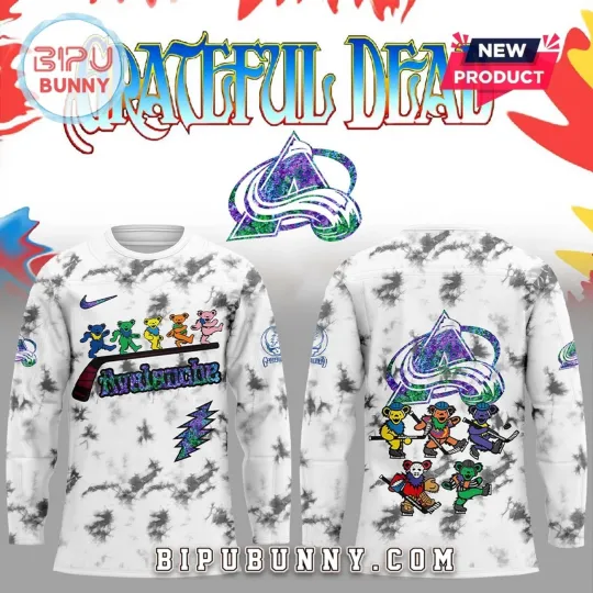 Discover Personalized Colorado Avalanche Grateful Dead Night Hockey Shirt Men's Fan Gear