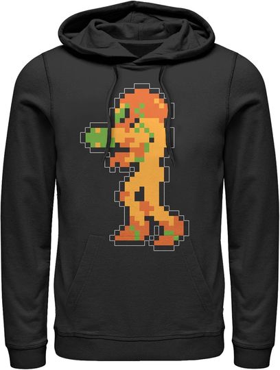 Discover Fifth Sun Men's Nintendo Metroid Pixelated Samus Pull Over Hoodie