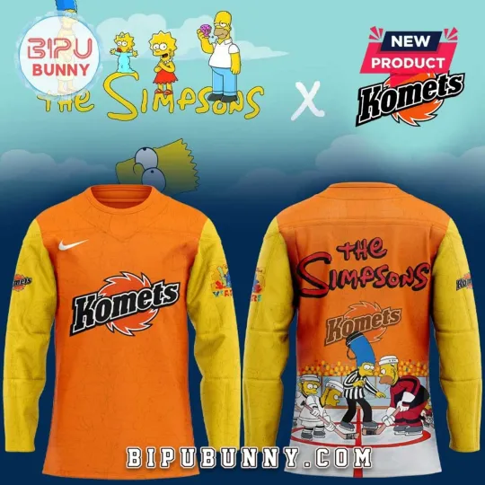 Discover Personalized Fort Wayne Komets x 35th The Simpsons Hockey Shirt Men's Fan Gear