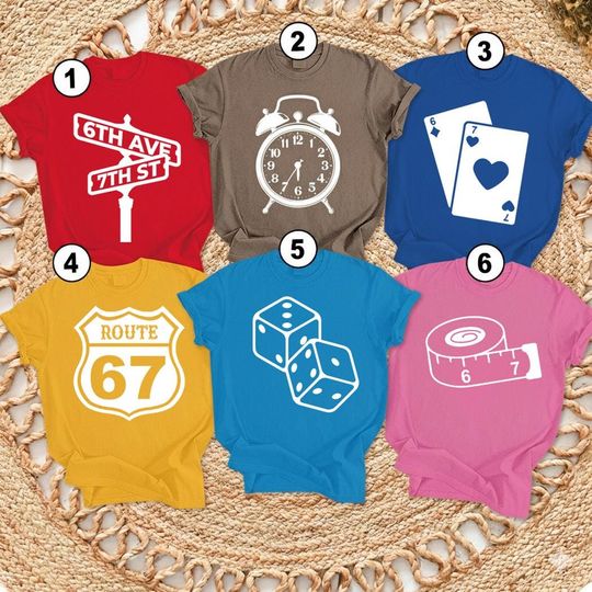Discover Comfort Colors Six Seven Shirt, 6 7 Group Costume Shirt, Halloween Easy Group Costume