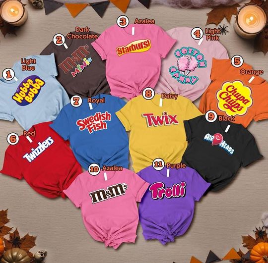 Discover Candy Chocolate Halloween Costumes Shirt, Candy Halloween Group, Chocolate Halloween Shirt