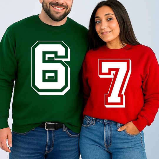 Discover 6 7 Funny Halloween Costume Shirt, Six Seven Halloween Couple Matching
