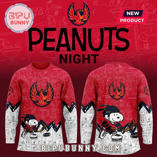 Personalized Coachellla Valley Firebirds x Pean.uts Hockey Shirt Men's Fan Gear