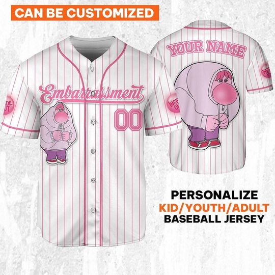 Discover Custom Disney Inside Out Embarrassment Baseball Jersey, Gift For Her Kid Shirt