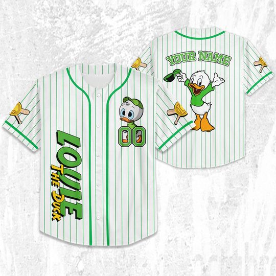 Discover Custom Ducktales Louie Classic Binding Baseball Jersey, Gift for Kids and Women