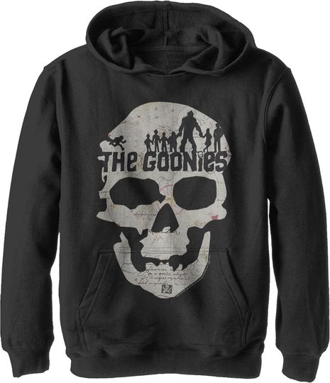 Fifth Sun Boy's The Goonies Skull Map Logo Pull Over Hoodie