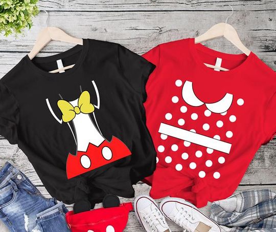 Discover Mickey Minnie Halloween Costume Shirt, Disneyland Halloween, Mickey And Minnie Halloween Cosplay, Family Halloween Matching, Halloween Party