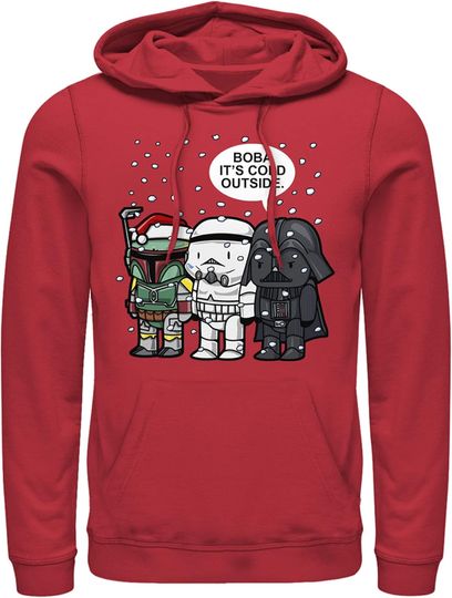 Men's Star Wars Christmas Boba It's Cold Outside Pull Over Hoodie