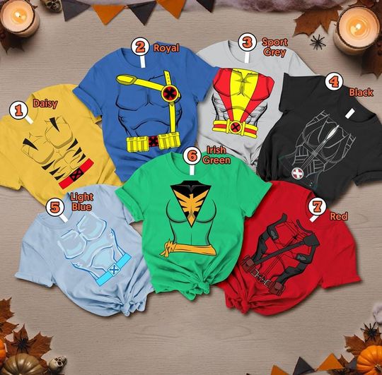 Discover Wolverine Halloween Costume Shirt, Superhero Suit Cosplay Halloween Matching, Wolverine Hero Team Group Shirt, Superhero Halloween Cosplay