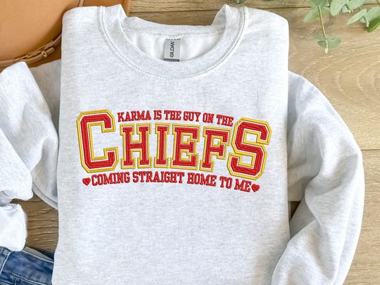 Discover Custom adult Unisex Embroidered sweatshirt, Karam is the guy on the Chiefs coming straight home to me