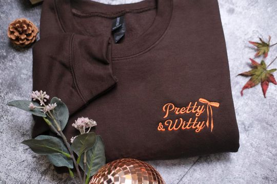 Discover Pretty And Witty Sweatshirt, Embroidered Show Life Sweatshirt, Showgirl Era Shirt