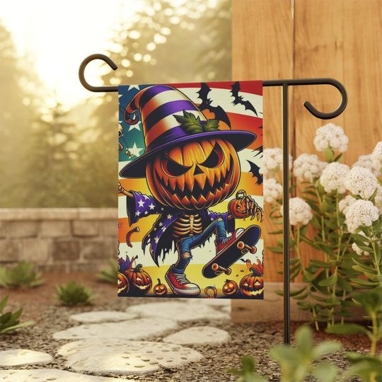 Discover Halloween Garden Flag Village Banner