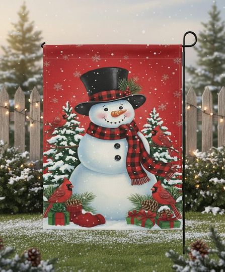 Discover Snowman Christmas Garden Flag