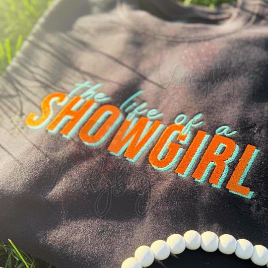 Discover Life of a Showgirl Embroidered Sweatshirt, Album-Inspired Crewneck, Life of a Showgirl Embroidery, Embroidered Life of a Showgirl Sweatshirt