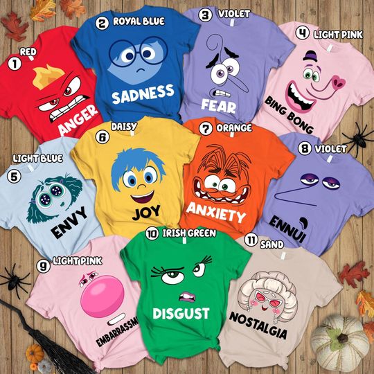 Discover Inside Out Halloween Costume Shirt, Inside Out Costume Shirt, Inside Out Family Matching Shirt, Disneyland Costume Family Trip Shirt