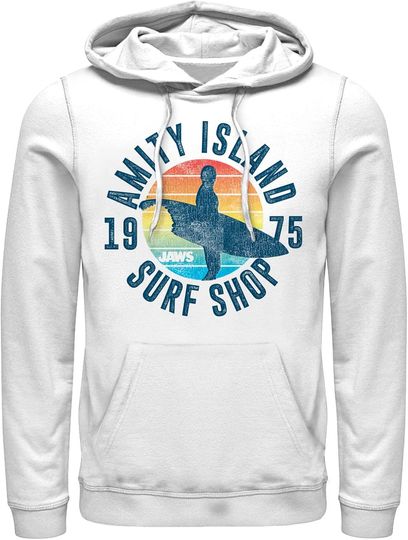 Fifth Sun Men's Jaws Retro Amity Island Surf Shop Pull Over Hoodie