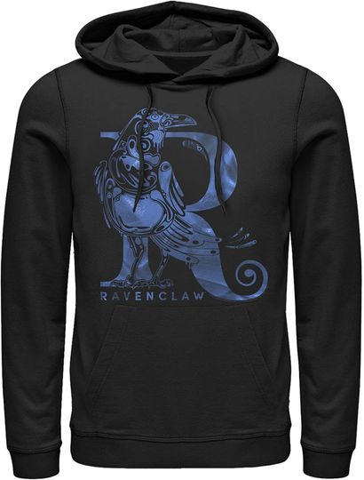 Fifth Sun Men's Harry Potter Ravenclaw R Logo Pull Over Hoodie