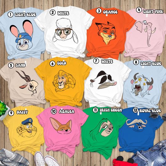 Disneyland Zootopia Halloween Costume Shirt, Halloween Zootopia Characters Shirt