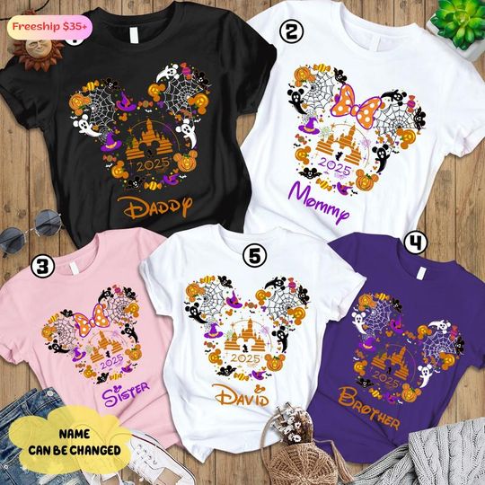 Discover Disneyland Mickey Minnie Halloween Shirt, Personalized Disneyland Halloween Tee, Mickey's Not So Scary Halloween Party, Magic Kingdom Shirt