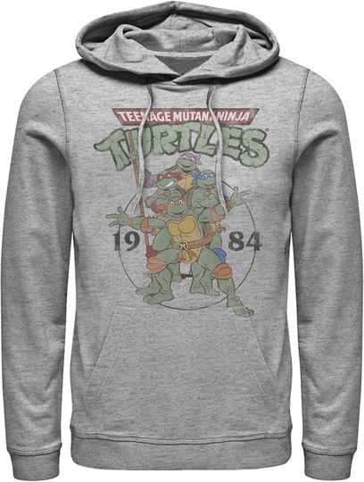 Fifth Sun Men's Teenage Mutant Ninja Turtles 1984 Heroes Pull Over Hoodie