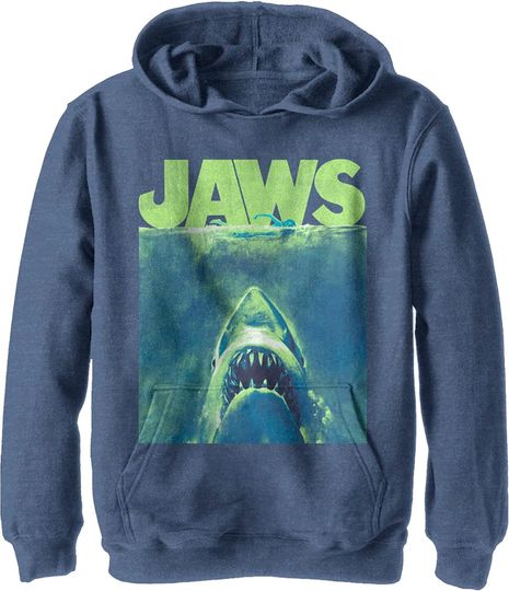 Discover Fifth Sun Kids Jaws Neon Poster Youth Pullover Hoodie