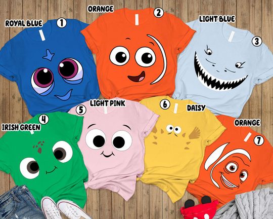 Discover Disneyland Pixar Finding Nemo Halloween Costume Shirt, Nemo And Dory, Disneyland Family Matching Group, Halloween Cosplay, Halloween Party