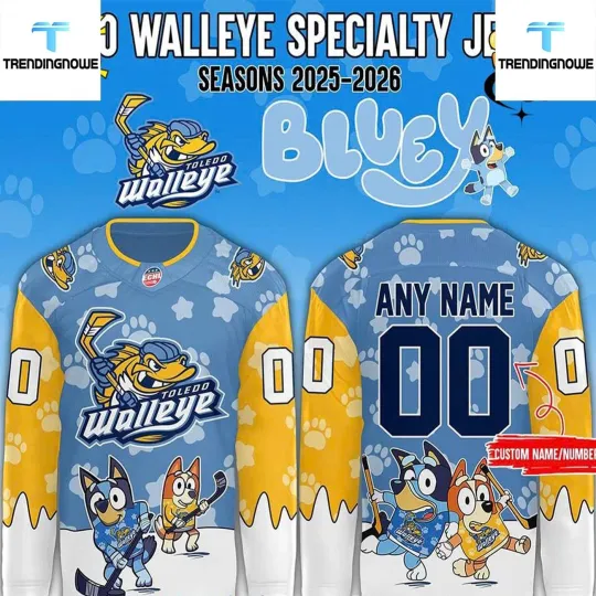 Discover Personalized Toledo Walleye Cartoon Day 2025 Hockey Shirt Unisex Fit Fan Apparel