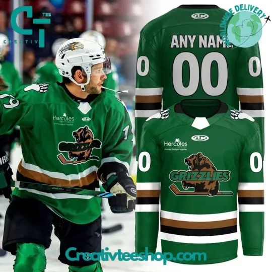 Discover Personalized Ut.ah Grizzlies x Retro Green Special Hockey Shirt All Printed